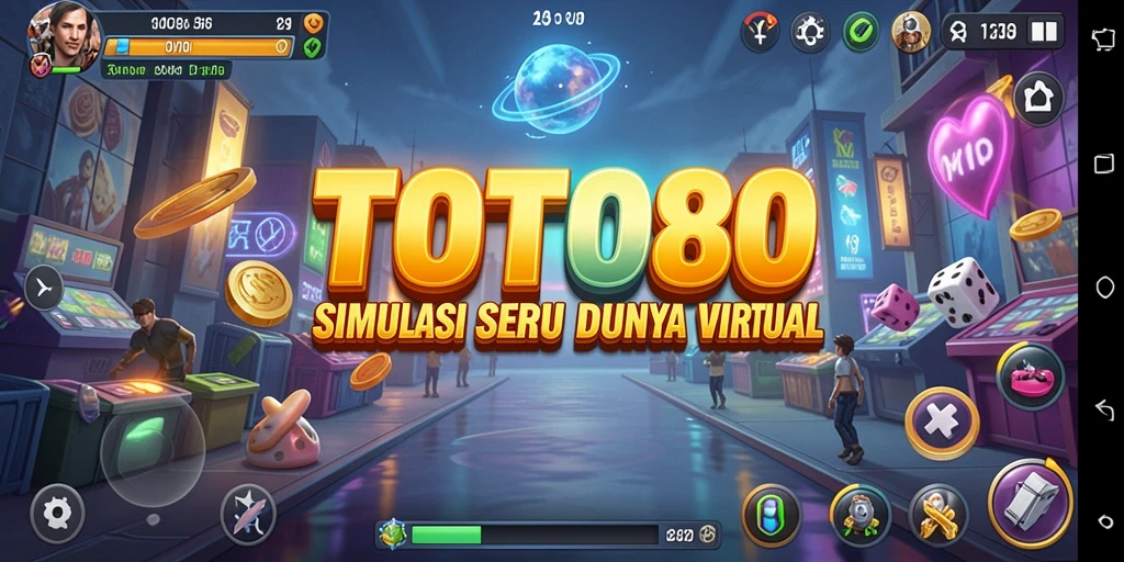 Screenshot gameplay TOTO80 dengan elemen simulasi yang menarik.
