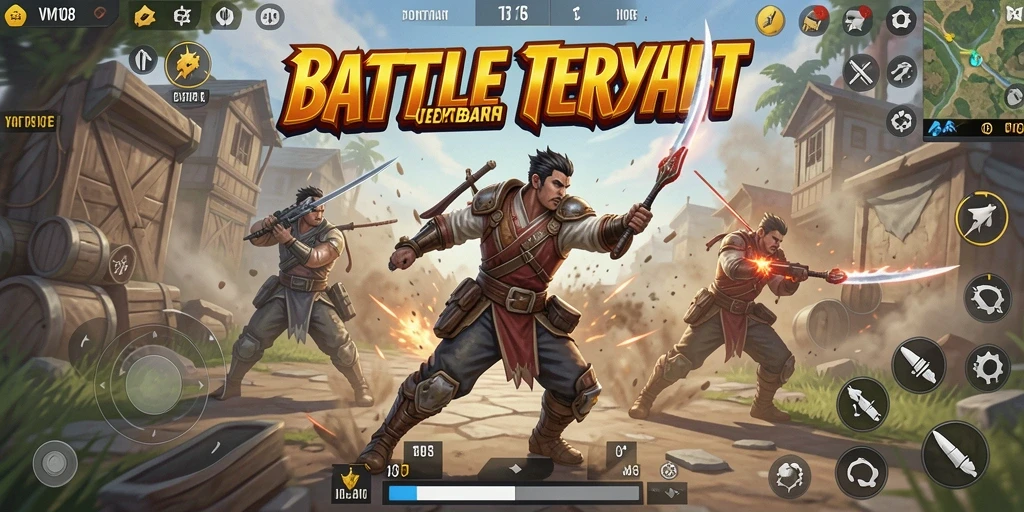 Tampilan gameplay seru dan intens dari VM108 dalam Battle Royale.