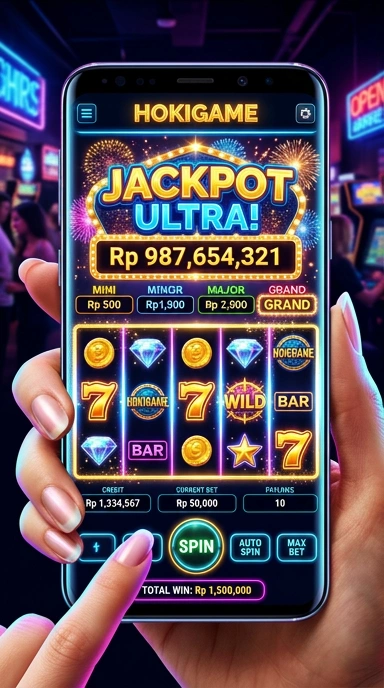 Tampilan utama aplikasi hokigame, mudah dinavigasi.